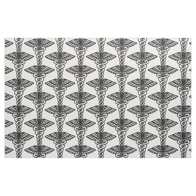 Medizinisches Gewebe. Hermes-Personal - Symbolärzt Stoff (Fat Quarter (45,7 x 55,9 cm))