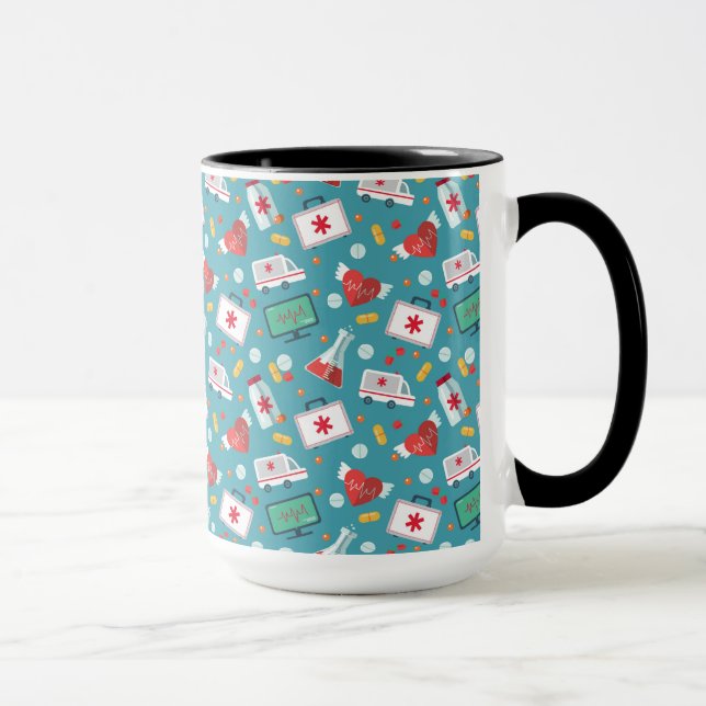 Medizinisches Ikonen-Muster Tasse (Rechts)
