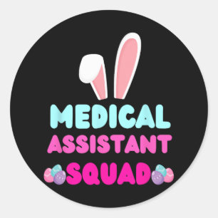 Medizinisches Istant Squad Bunny Oar Osterkostüm E Runder Aufkleber