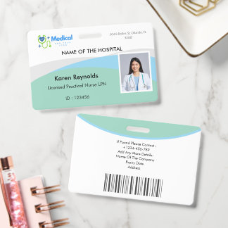 Medizinisches Krankenhaus Krankenpfleger Foto-ID-A Ausweis
