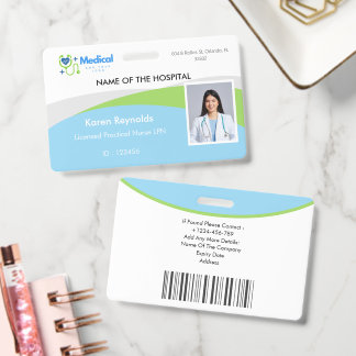 Medizinisches Krankenhaus Krankenpfleger Foto-ID-A Ausweis