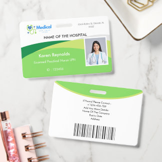 Medizinisches Krankenhaus Krankenpfleger Foto-ID-A Ausweis