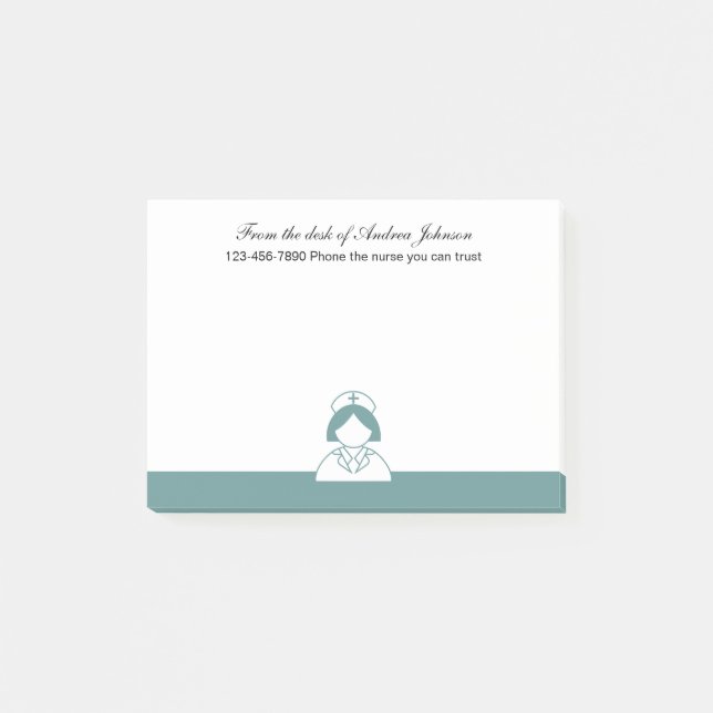 Medizinisches Krankenschwester-Thema Post-it Klebezettel (Vorderseite)