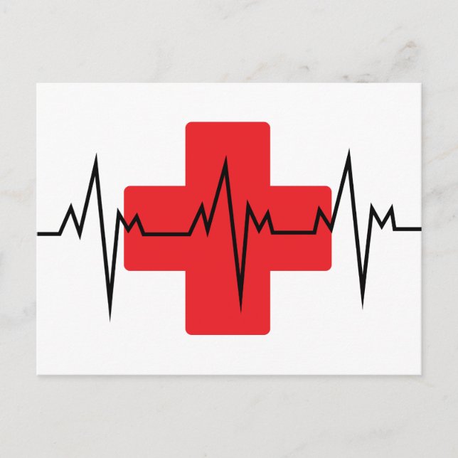 Medizinisches Kreuz Postkarte (Vorderseite)