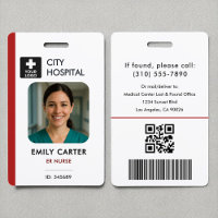 Medizinisches Logo - Emergency Red ID Employee Fot