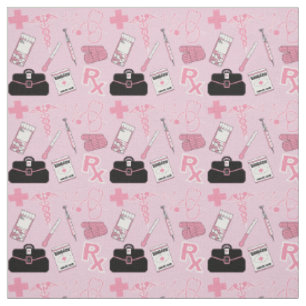 Medizinisches Muster - rosa Stoff
