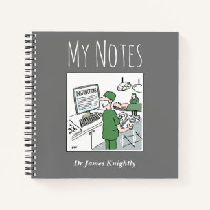 Medizinisches Notebook mit dem Namen des Eigentüme Notizbuch