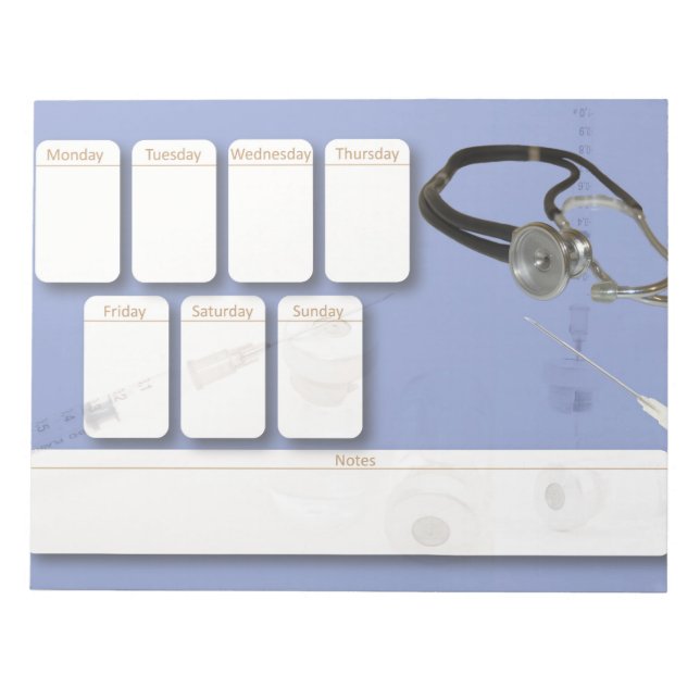 Medizinisches Notepad Notizblock (Vorderseite)
