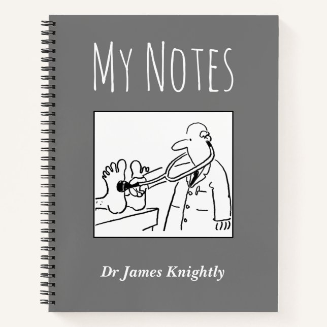 Medizinisches Notizbuch mit Namen des Besitzers (Vorderseite)