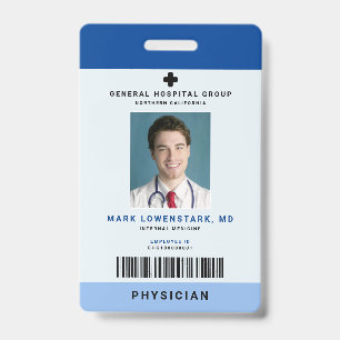 Medizinisches Personal ID Abzeichen Vertikal + Bar Ausweis