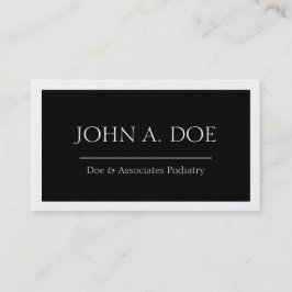 Medizinisches schwarzes Fahnen-Platin Visitenkarte