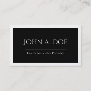 Medizinisches schwarzes Fahnen-Platin Visitenkarte