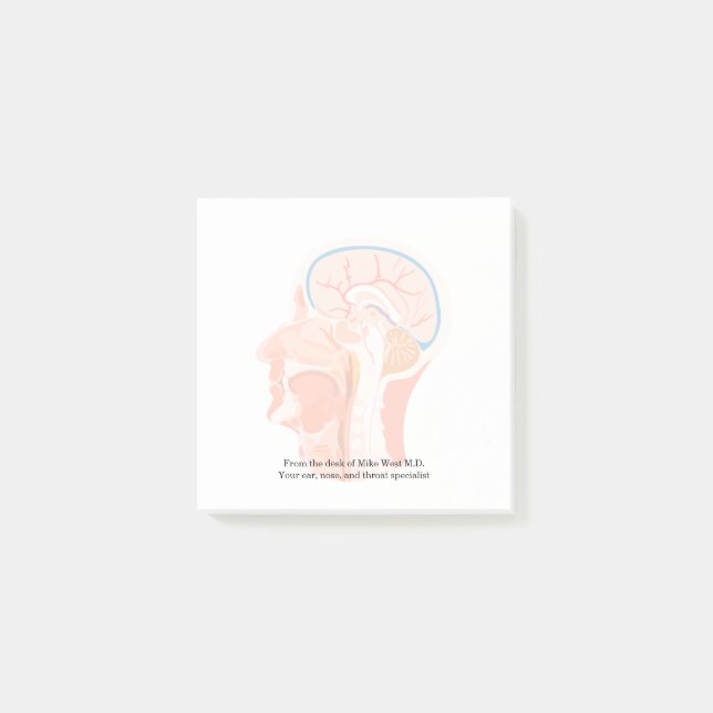 Medizinisches Thema Ohrnase Throat Arzt Post-it Klebezettel (Vorderseite)