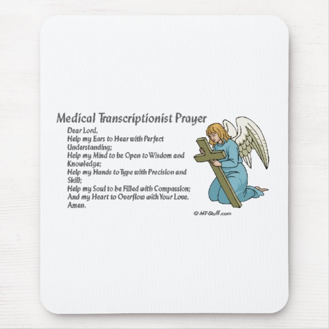 Medizinisches Transkriptionsgebet Mousepad (Vorne)