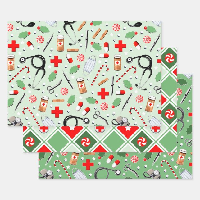 Medizinisches Weihnachtsgeschenk Geschenkpapier Set (Set)