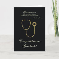 Medizinstudenten Abschluss Glückwunsch Black