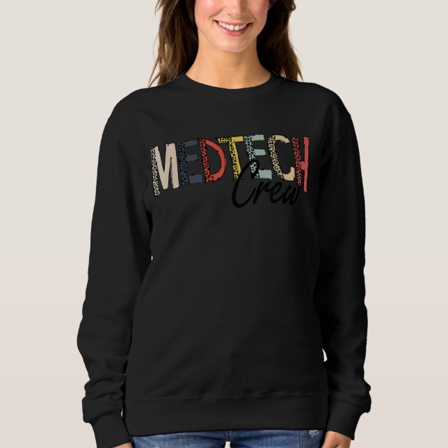 Medizintechnik Med Tech Crew Leopard Med Tech Sweatshirt (Vorderseite)