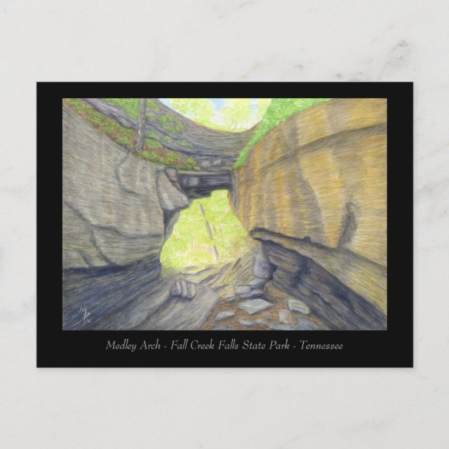 Medley Arch Natural Bridge - Appalachian Art Card Postkarte (Vorderseite)