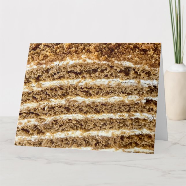 Medovik Honey Cake Abstrakt Karte (Vorderseite)