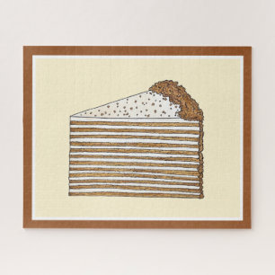 Medovik Honey Cake Slice Russisches Ukrainisches D Puzzle