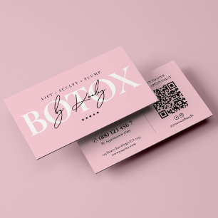 MedSpa Ästhetischer Botox-Injektor Rosa Pastell Visitenkarte