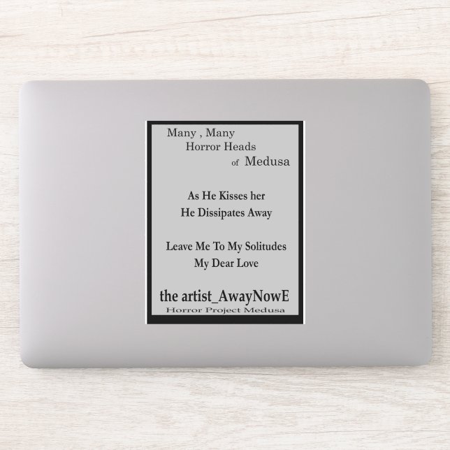 Medusa 1MMHeads Phrasen 2025 Horror Buchsticker Aufkleber (Computer)