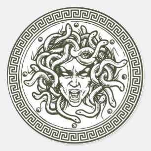 Medusa-Aufkleber Runder Aufkleber