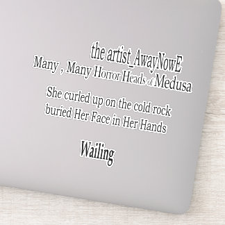 Medusa awaynowe Horror 3MMHead Bphrases Diecut 25 Aufkleber