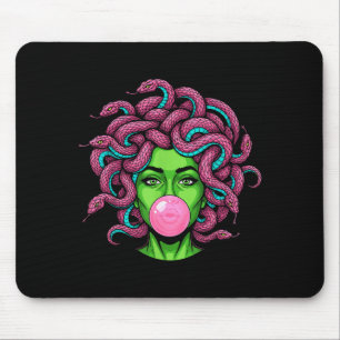 Medusa bläst Bubble-Gum P Kunst-Mythologie-Design Mousepad