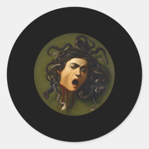 Medusa Caravaggio Runder Aufkleber