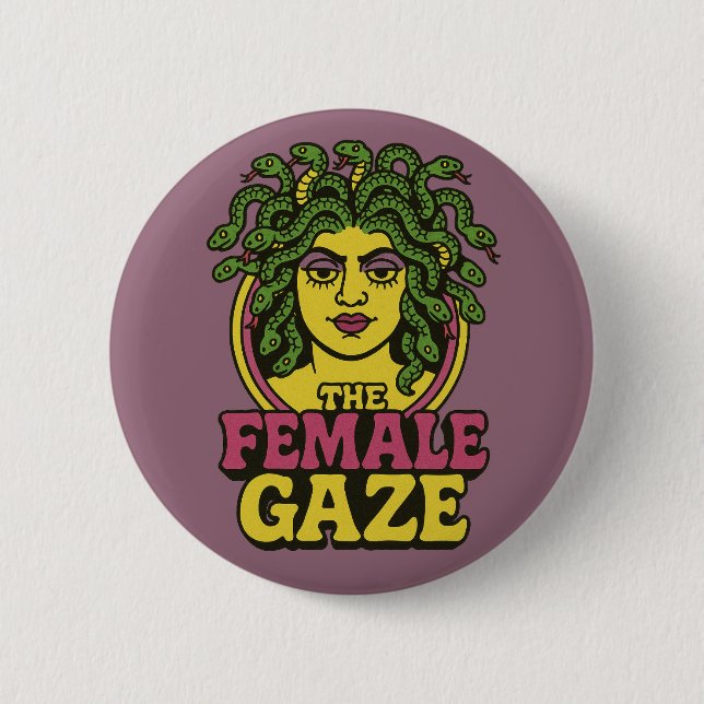 Medusa der weibliche Blick Button (Vorderseite)