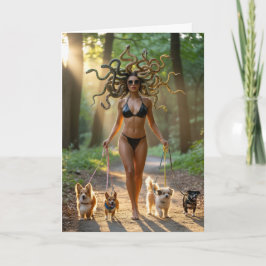 Medusa führt Hund Karte