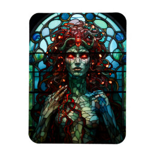 Medusa - Glass Window Tiffany Style Magnet
