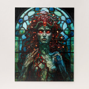 Medusa - Glass Window Tiffany Style Puzzle