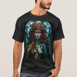 Medusa - Glass Window Tiffany Style T-Shirt