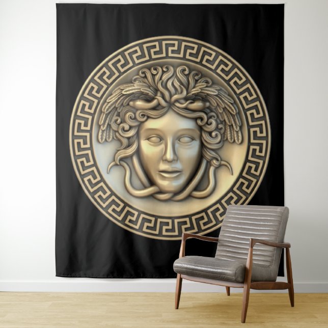 Medusa Gold Wall Art Wandteppich (Beispiel)