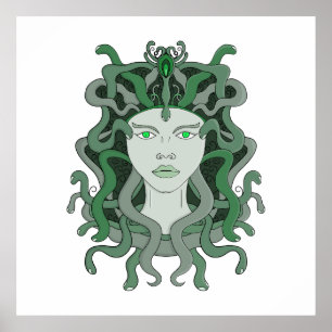 Medusa Gorgo Schlange Gorgone Monster griechische  Poster