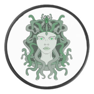 Medusa Gorgo Snake Gorgon Monster Griechische Myth Eishockey Puck