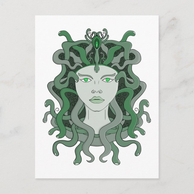 Medusa Gorgo Snake Gorgon Monster Griechische Myth Postkarte (Vorderseite)