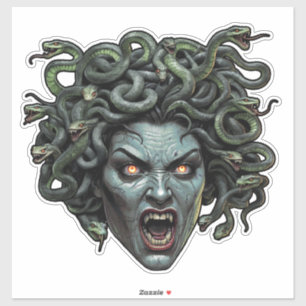 Medusa Gorgon Die-Cut Sticker - Mythischer Horror 