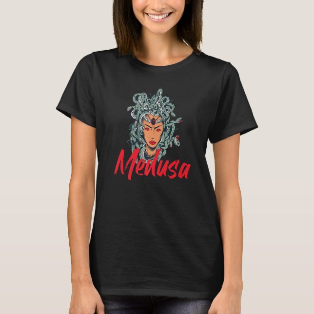 Medusa Gorgon Goddess Alte griechische Schlange Ko T-Shirt (Vorderseite)