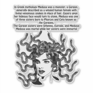 Medusa Gorgon Griechische Mythologie Fantasy Art Aufkleber