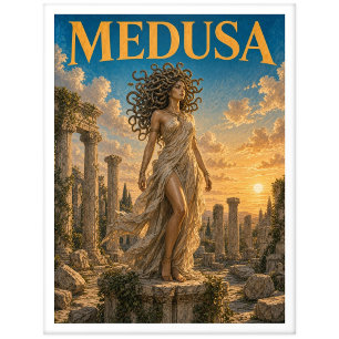 Medusa, Gothic Fantasy Monster Postkarte