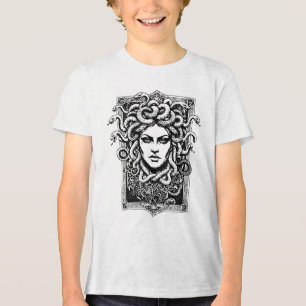 Medusa griechische Göttin mit Schlangen Illustrati Tri-Blend Shirt