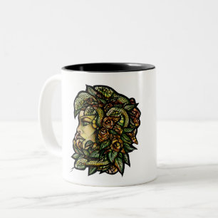 Medusa Grüne Schlangen Gorgon Zweifarbige Tasse