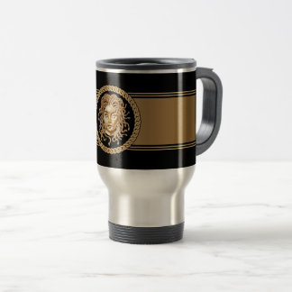 Medusa Head Gold Travel Mug Reisebecher