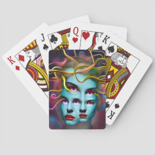 Medusa Hypnose, Mythologie, Mystische Kreatur Spielkarten