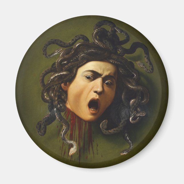 Medusa Kopf Caravaggio Malerei Kunst Mythologie ca Magnet (Vorne)