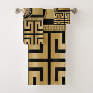 Medusa Luxus Gold & Black Bath Set