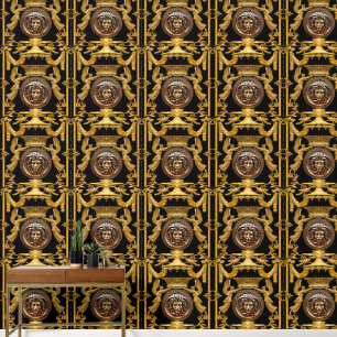 Medusa mit Engeln unter Baldacchino Designer Tapete